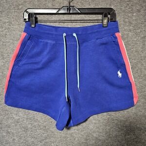 POLO RALPH LAUREN Blue Red/White side‎ Stripes Shorts w/ Pockets Size Small SP